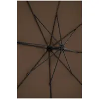 Sodo skėtis - Rudas - kvadratinis - 250 x 250 cm - pakreipiamas