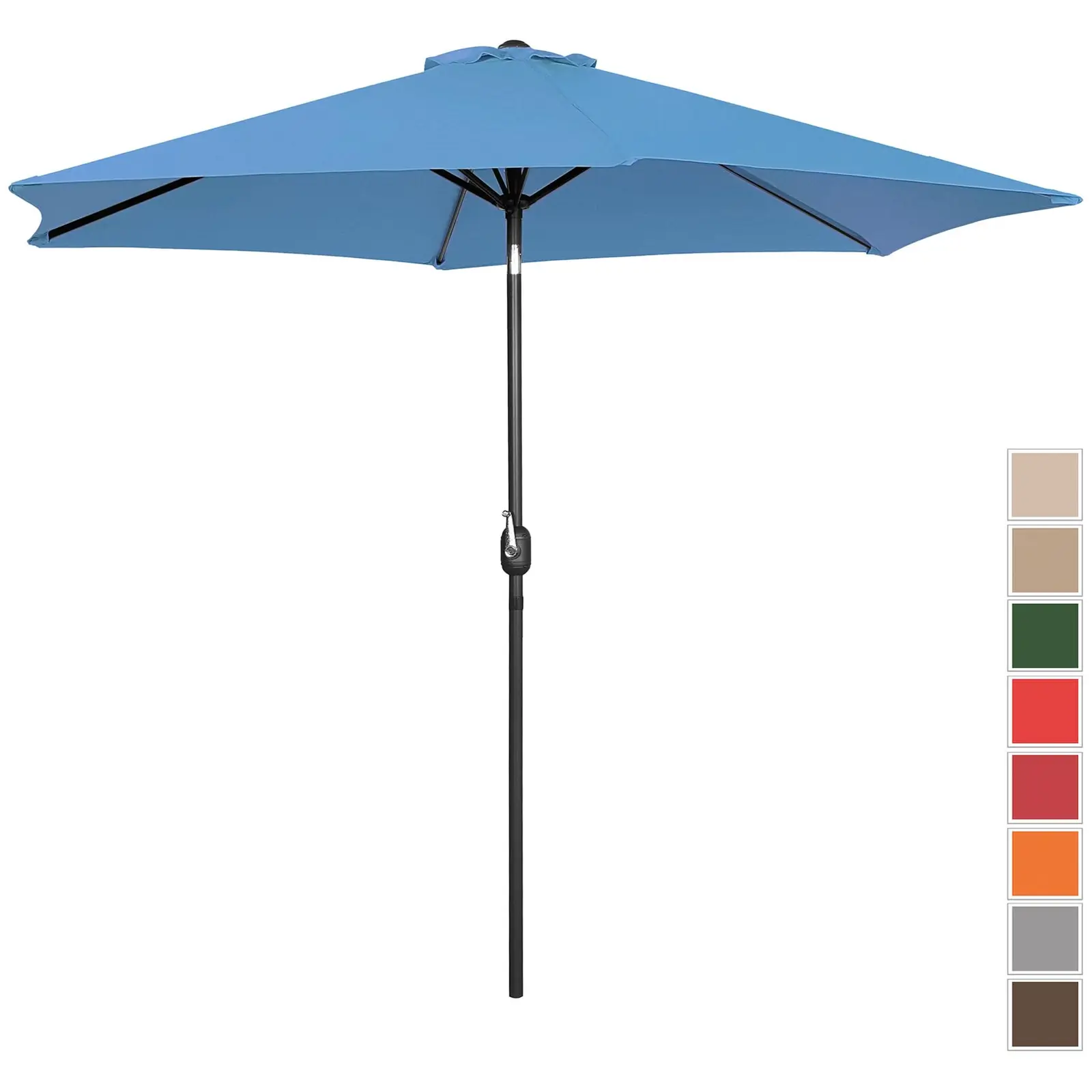 Parasol de terrasse – Bleu – Hexagonale – Ø 300 cm – Inclinable