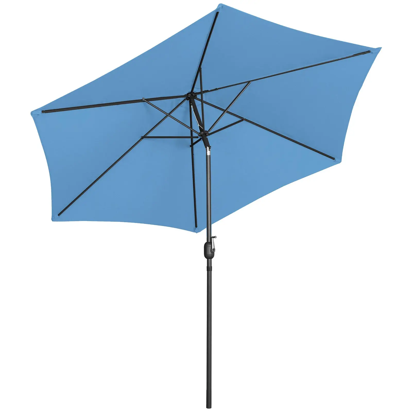 Parasol de terrasse – Bleu – Hexagonale – Ø 300 cm – Inclinable