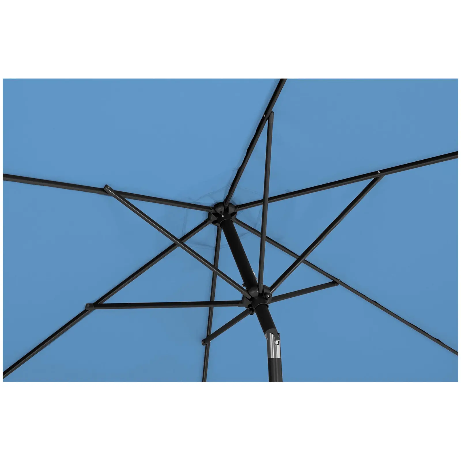 Velký slunečník - modrý - šestihranný - Ø 300 cm - naklápěcí (Vodotěsný materiál: Ne)