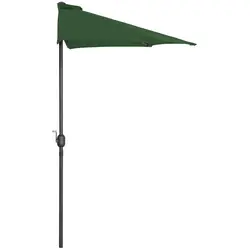 Halv parasol - grøn - femkantet - 270 x 135 cm