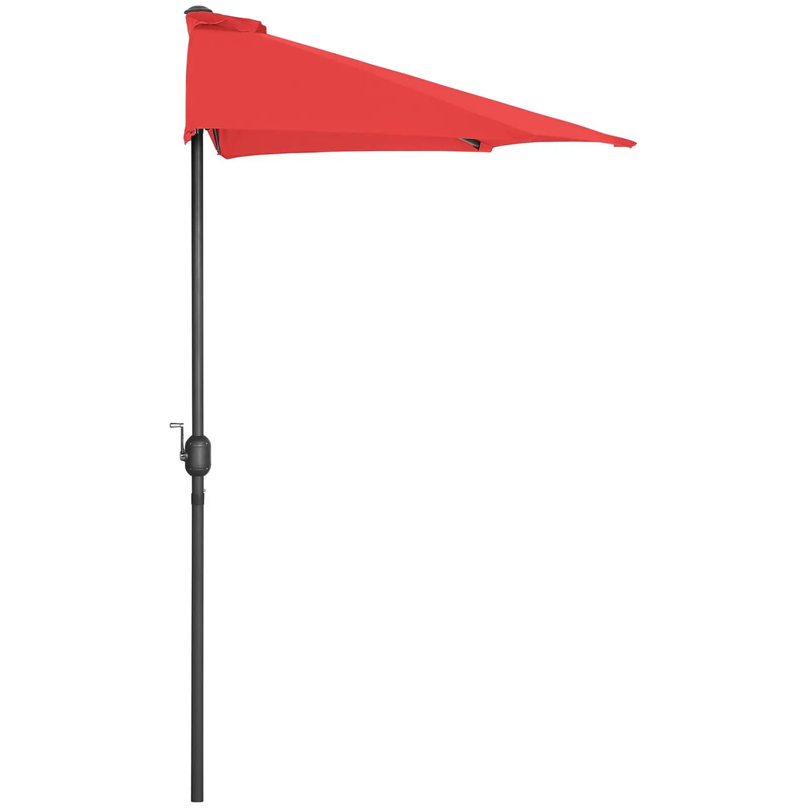 Félköríves napernyő - Piros - ötszögletű - 270 x 135 cm