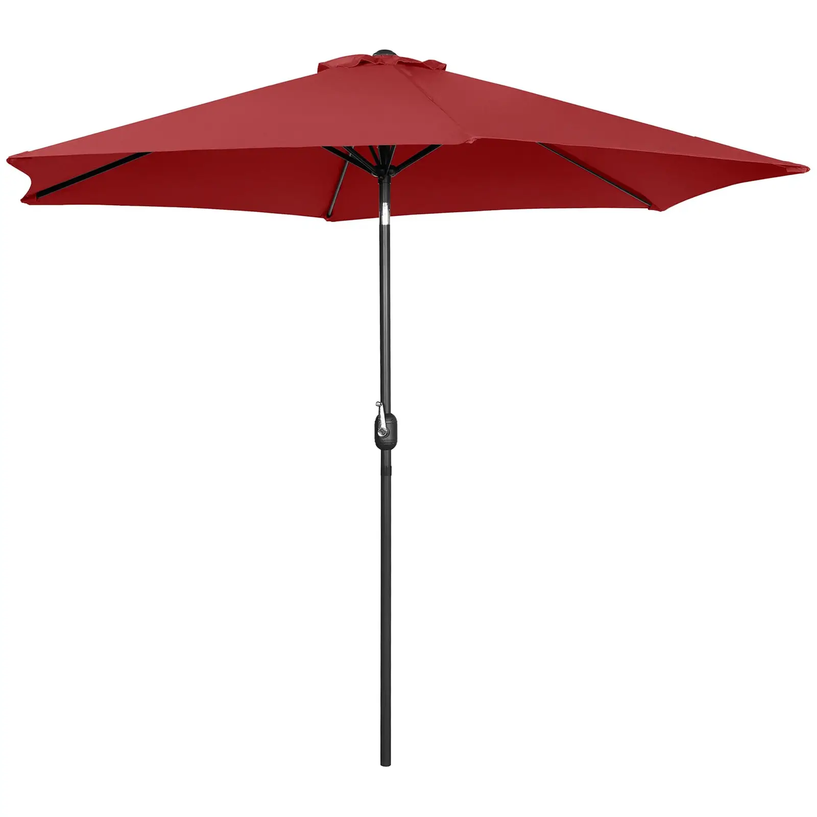 Parasol de terrasse – Bordeaux – Hexagonale – Ø 300 cm – Inclinable