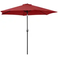 Grote parasol - bordeaux - zeshoekig - Ø 300 cm - kantelbaar