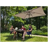 Garden umbrella - cream - rectangular - 200 x 300 cm