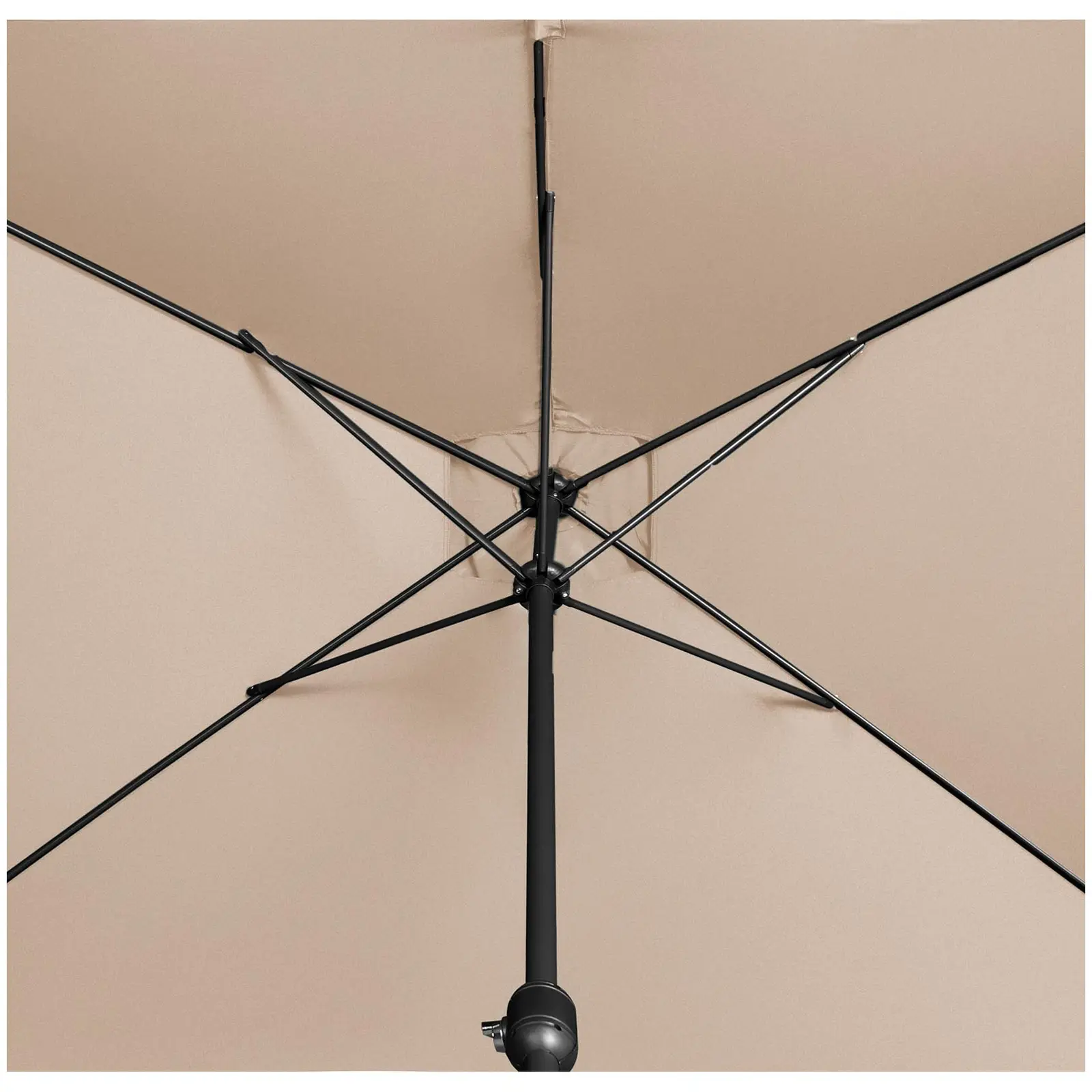 Velký slunečník - krémový - obdélníkový - 200 x 300 cm (Materiál: Hliník)