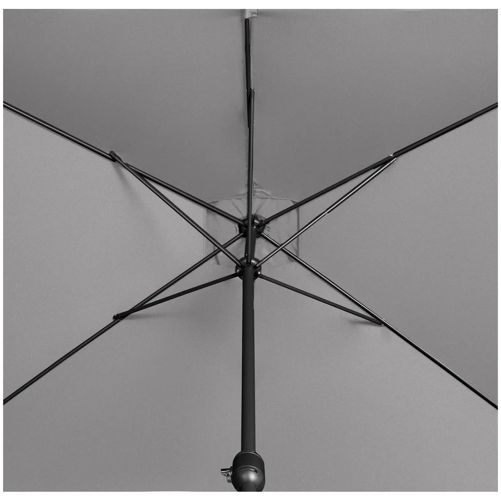 Seconda Mano Ombrellone palo centrale grande - Grigio scuro - Rettangolare - 200 x 300 cm