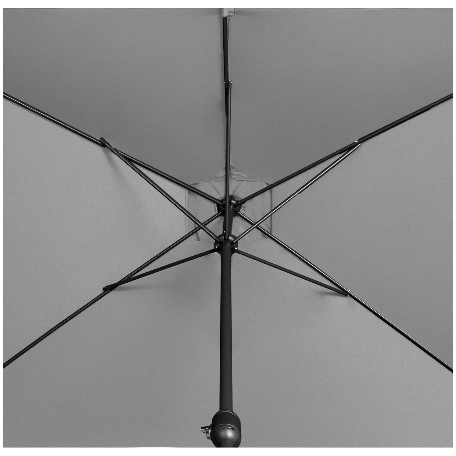 Parasol - mørkegrå - rektangulær - 200 x 300 cm (Materiale: aluminium)