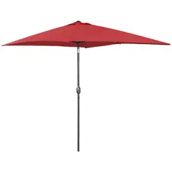 Large Outdoor Umbrella - claret - rectangular - 200 x 300 cm - tiltable