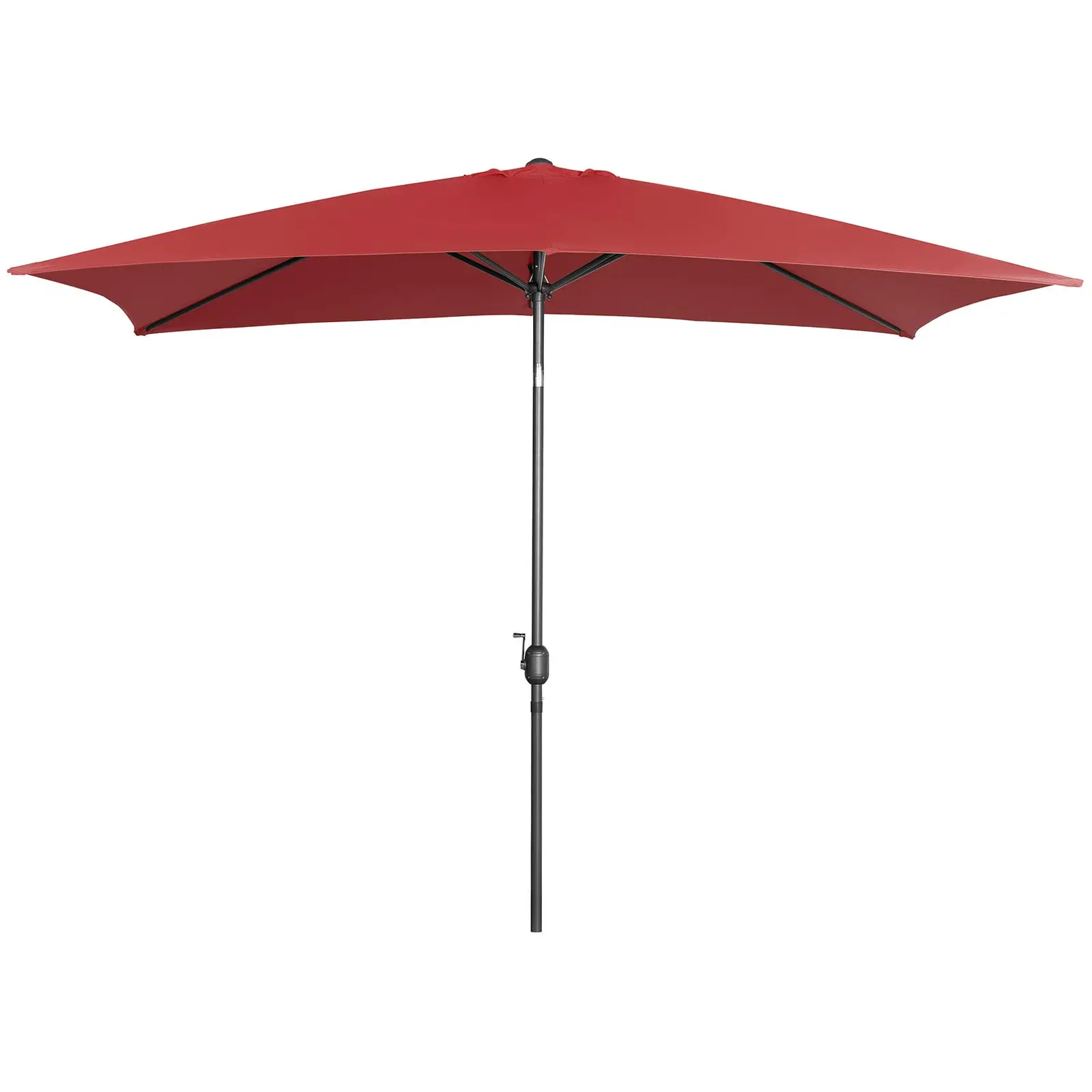 Outlet Parasol ogrodowy - bordowy - prostokątny - 200 x 300 cm - uchylny