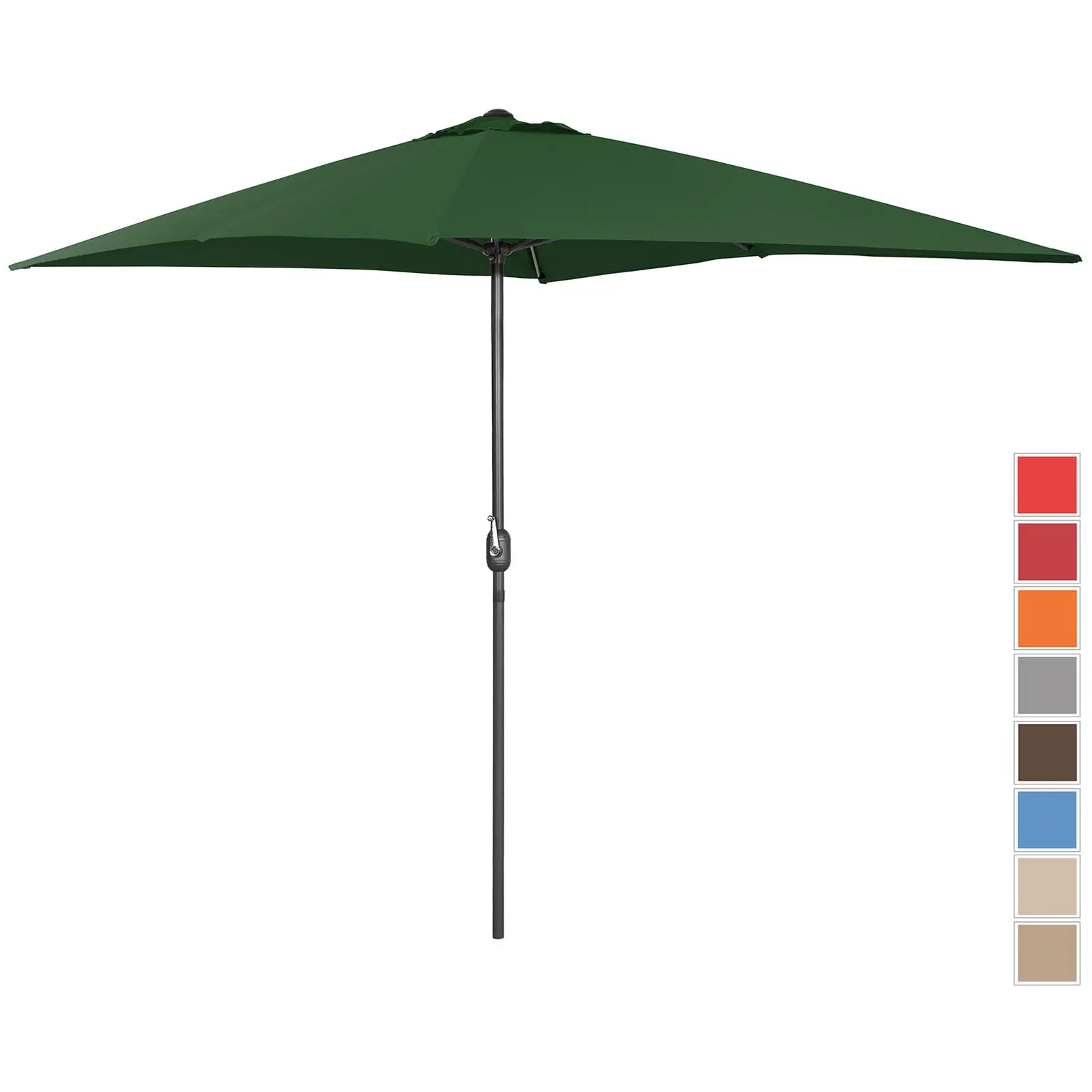 Outlet Parasol ogrodowy - zielony - prostokątny - 200 x 300 cm