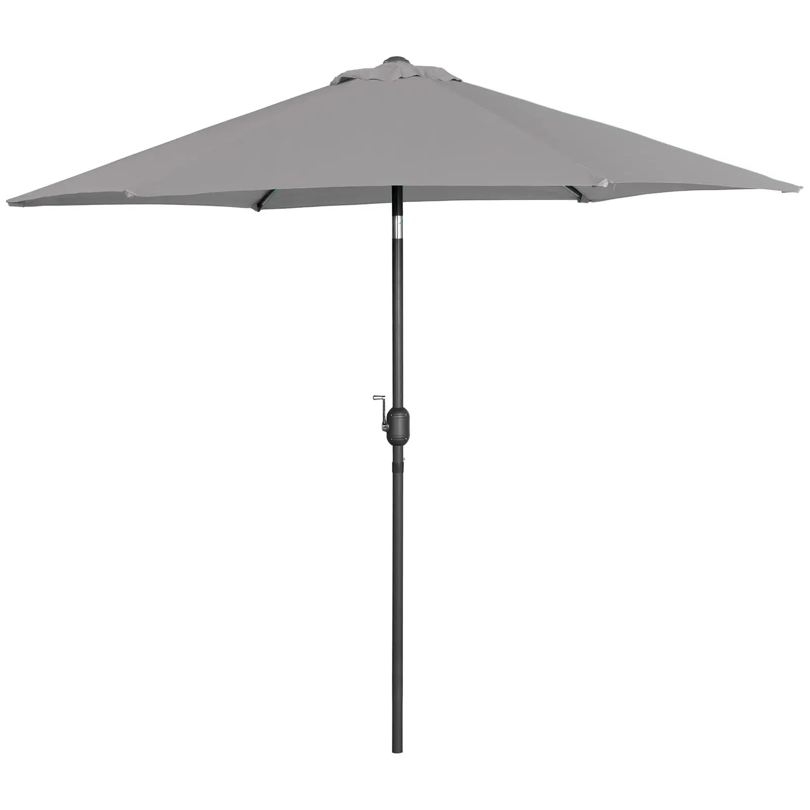 Parasol de terrasse – Gris foncé – Hexagonale – Ø 270 cm – Inclinable