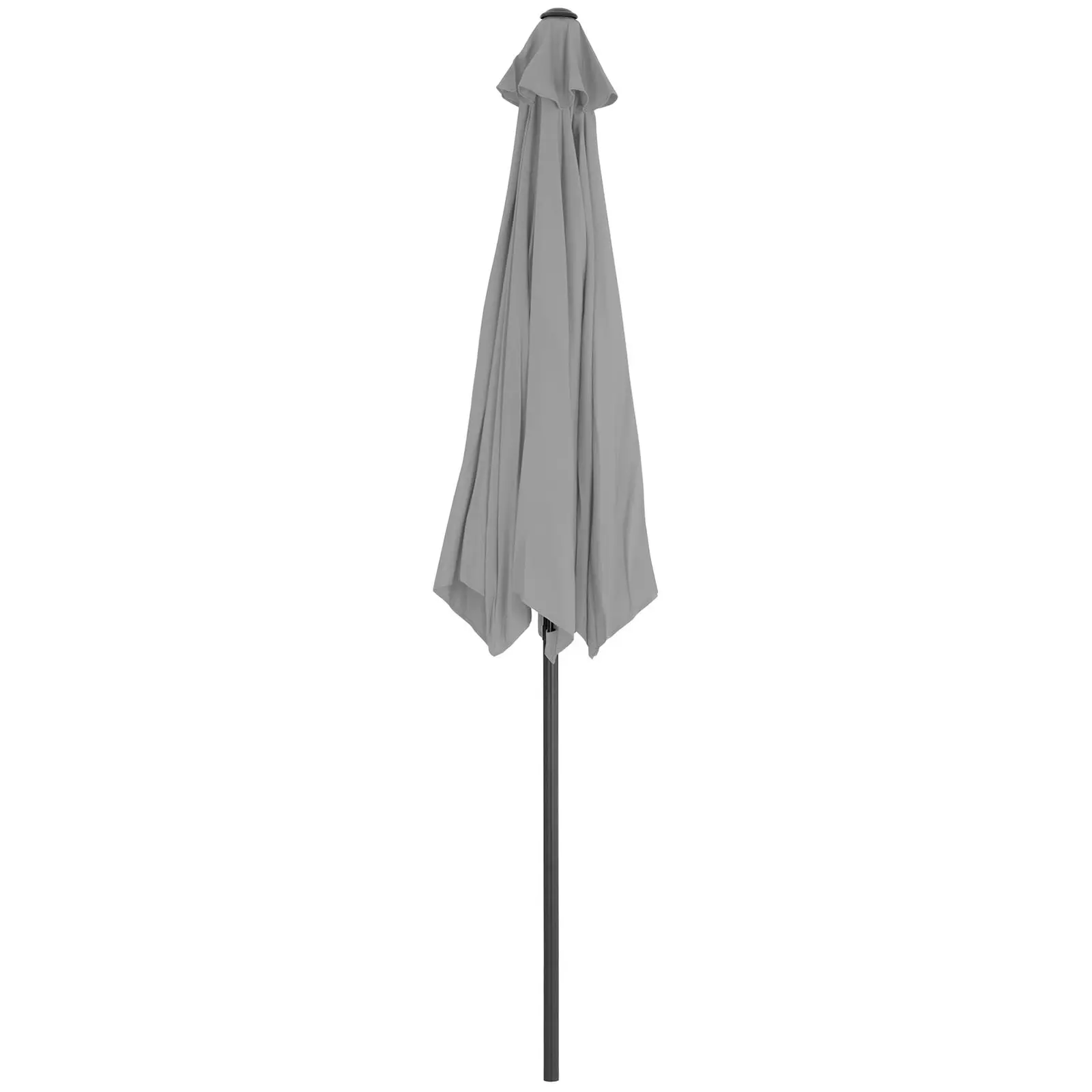 Parasoll  - mørkegrå - sekskantet - Ø 300 cm - vippbar