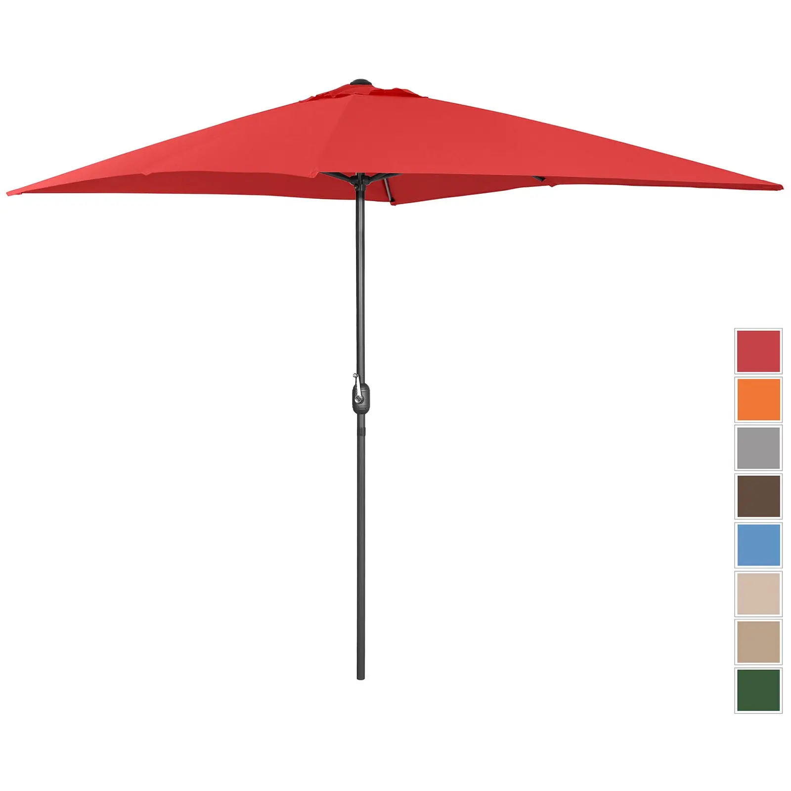 Didelis lauko skėtis - raudonas - stačiakampis - 200 x 300 cm
