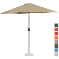Large Outdoor Umbrella - taupe - hexagonal - Ø 300 cm - tiltable