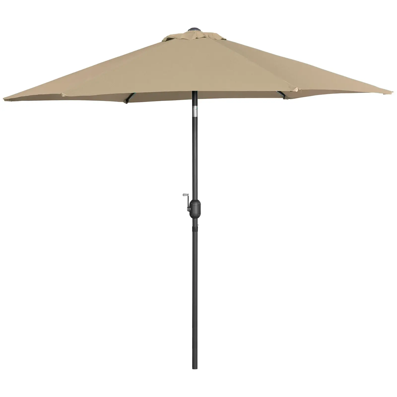 Parasol de terrasse – Taupe – Hexagonal – Ø 270 cm – Inclinable