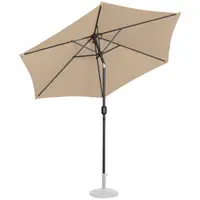 Parasol groot - taupe - zeshoekig - Ø 270 cm - kantelbaar