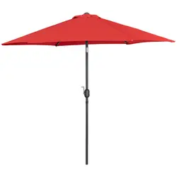Parasoll  - rød - sekskantet - Ø 270 cm - vippbar