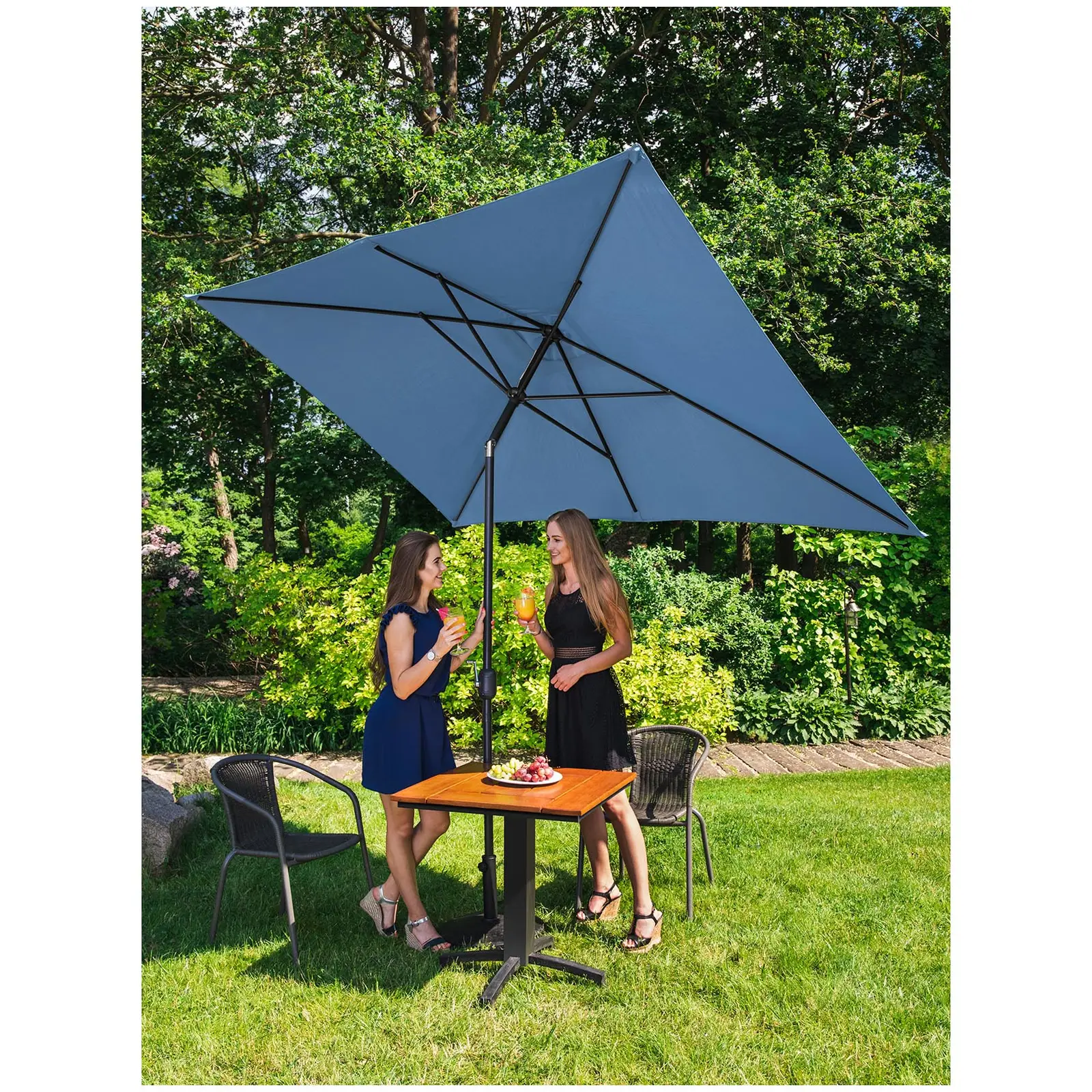 Occasion Grand parasol - Bleu - Rectangulaire - 200 x 300 cm - Inclinable