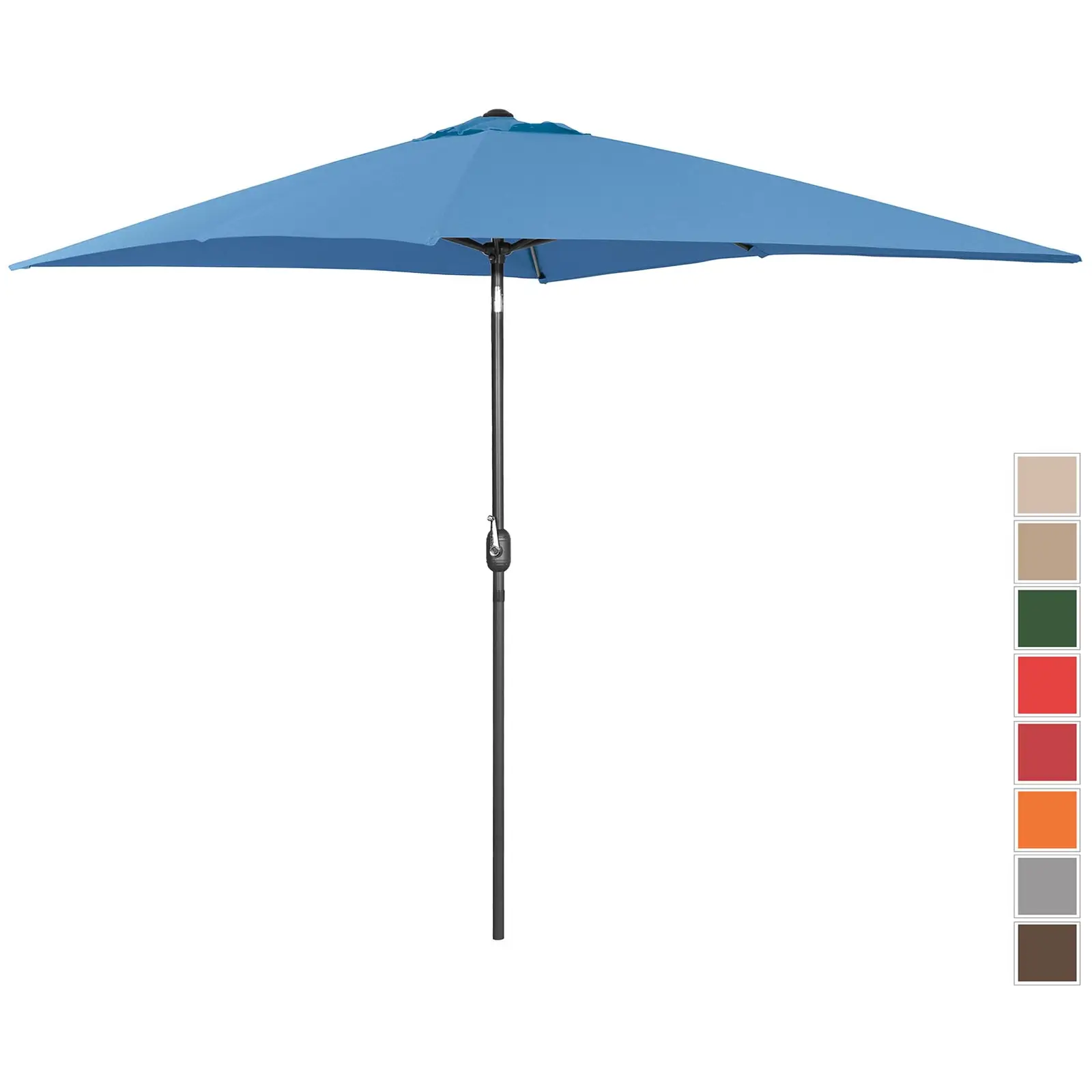 Голям външен чадър - син - правоъгълен - 200 x 300 см - накланящ се