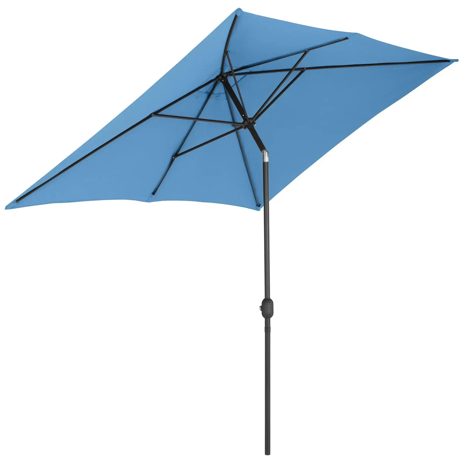 Outlet Parasol ogrodowy - niebieski - prostokątny - 200 x 300 cm - uchylny