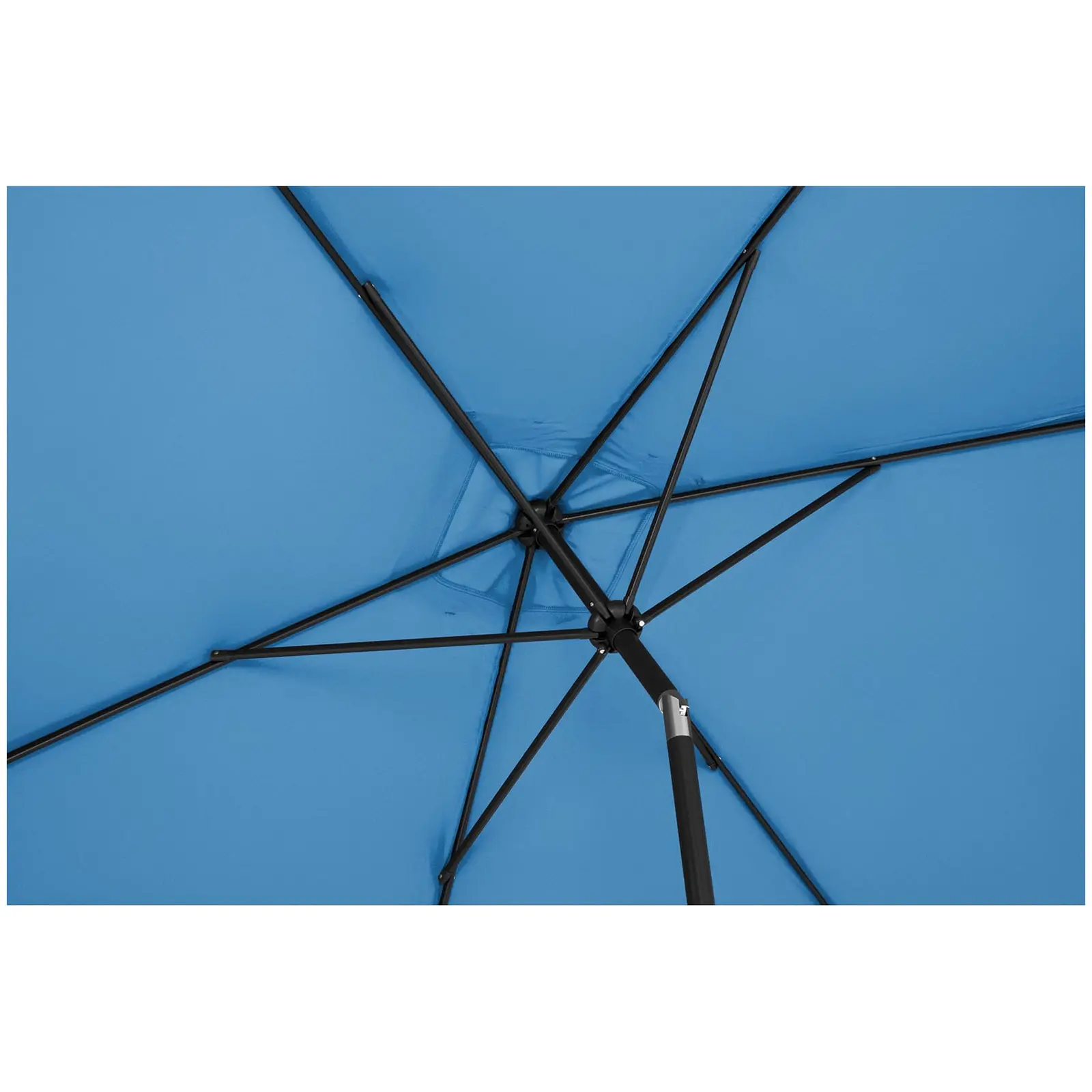 Sonnenschirm groß - blau - rechteckig - 200 x 300 cm - neigbar (Material: Aluminium)