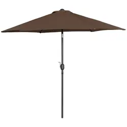 Large Outdoor Umbrella - brown - hexagonal - Ø 300 cm - tiltable