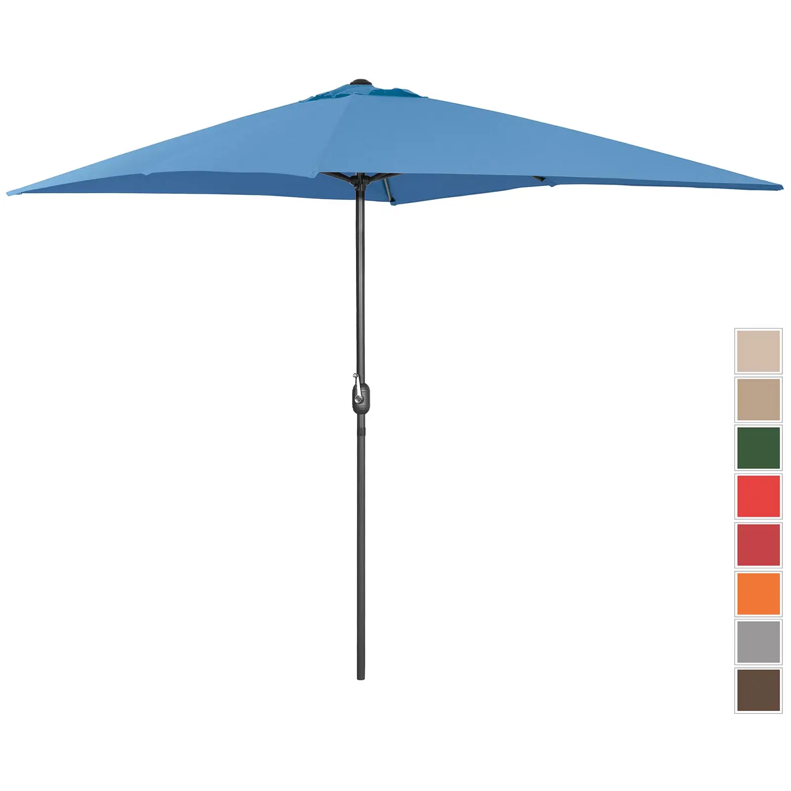 Large Outdoor Umbrella - blue - rectangular - 200 x 300 cm