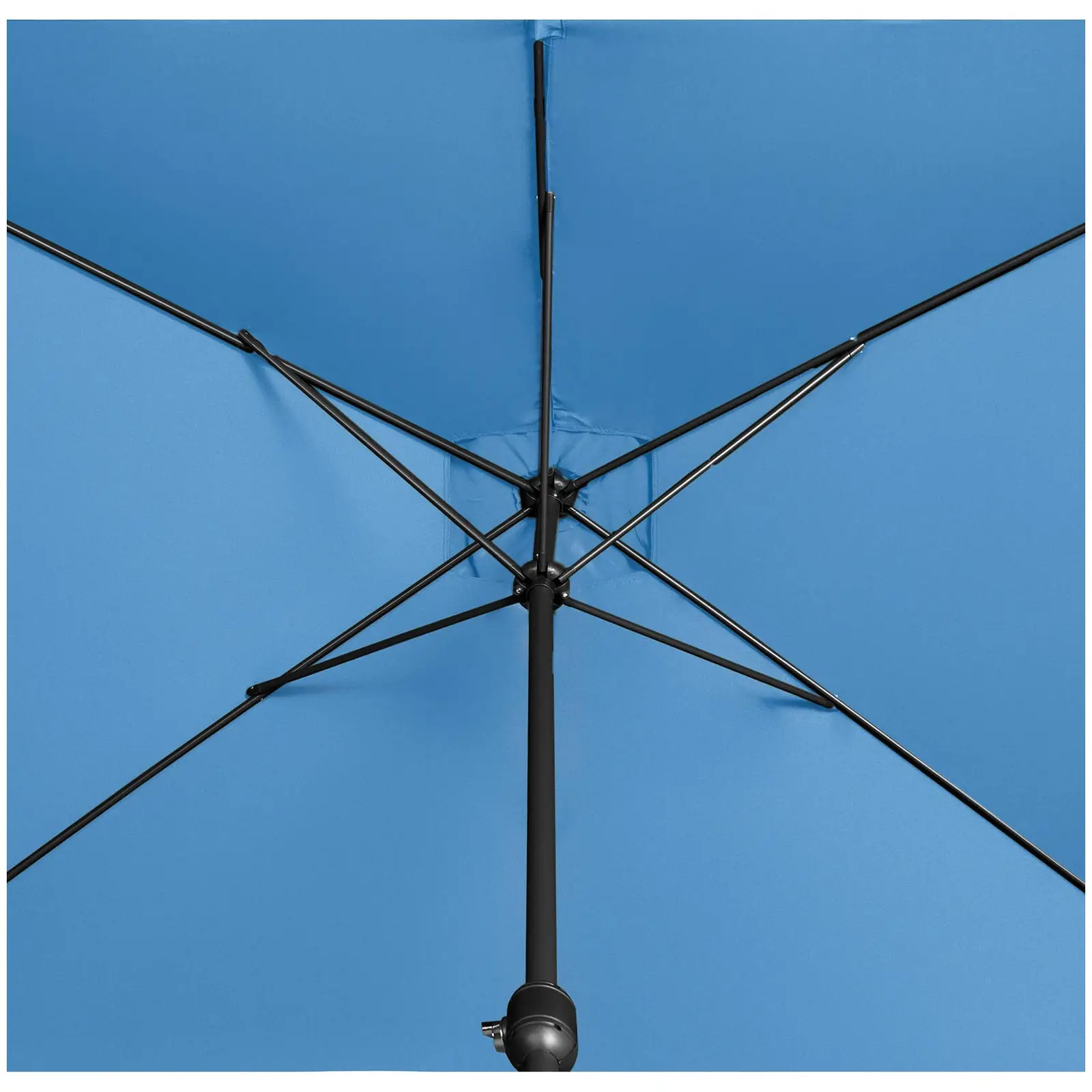 Sonnenschirm groß - blau - rechteckig - 200 x 300 cm (Material: Aluminium)