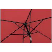 Grote parasol - bordeaux - zeshoekig - Ø 270 cm - kantelbaar