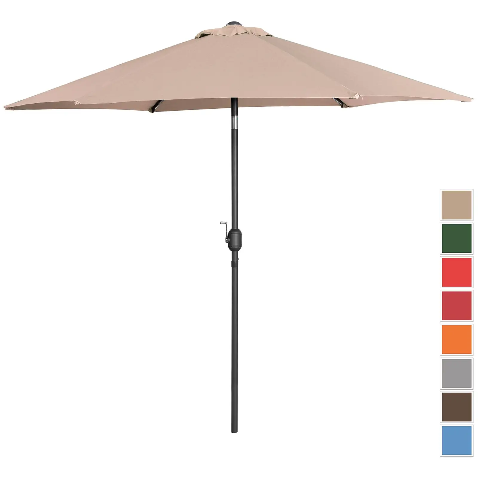 Umbrelă mare de grădină - crem - hexagonală - Ø 270 cm - înclinabilă