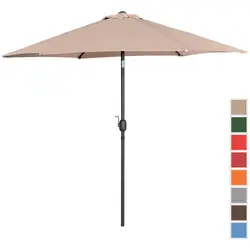 Parasol de terrasse – Crème – Hexagonale – Ø 270 cm – Inclinable