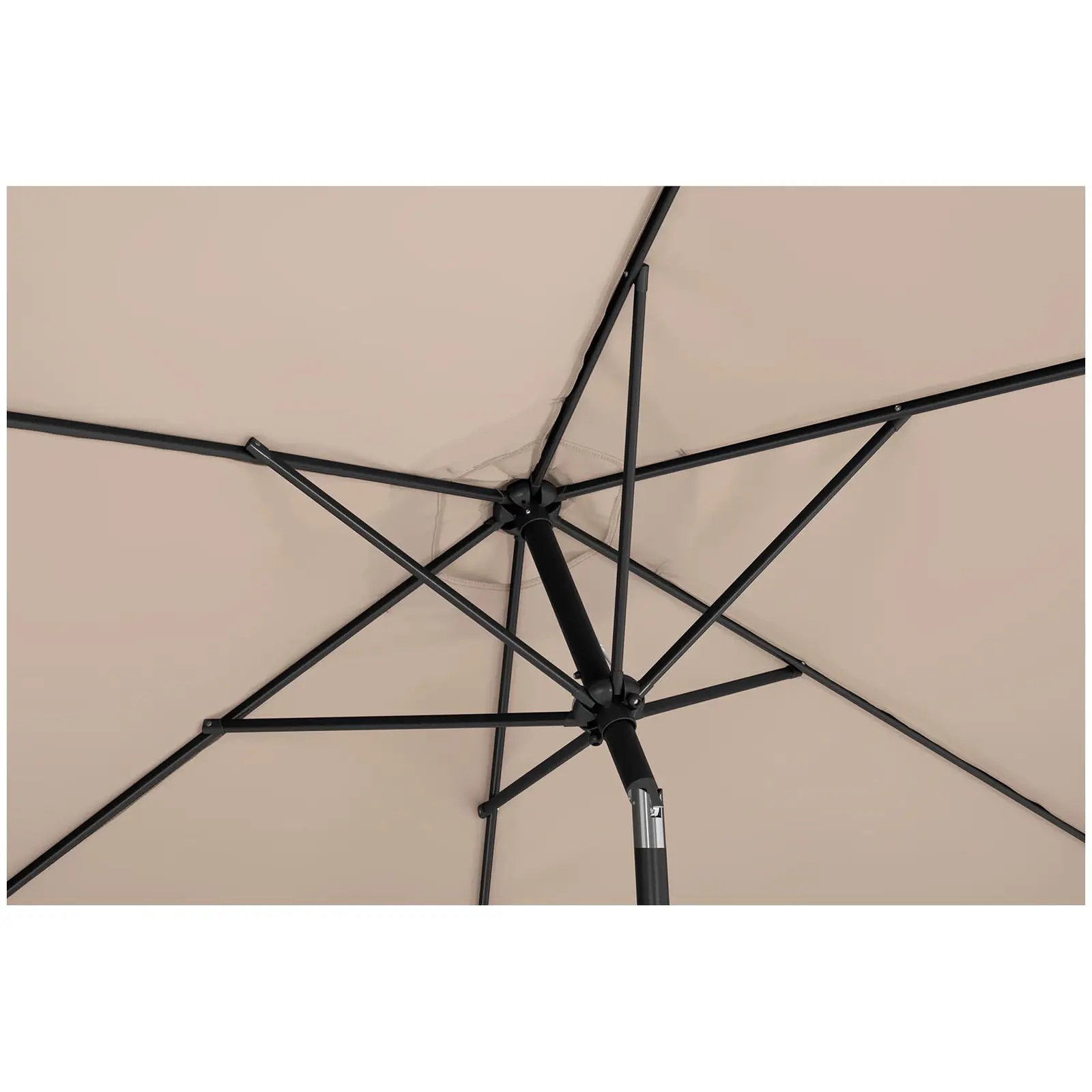 Parasoll - Krem - sekskantet - Ø 270 cm - vippbar