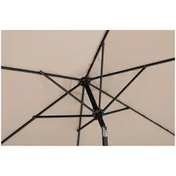 Aurinkovarjo suuri - kermanvärinen - kuusikulmainen - Ø 270 cm - kallistettava
