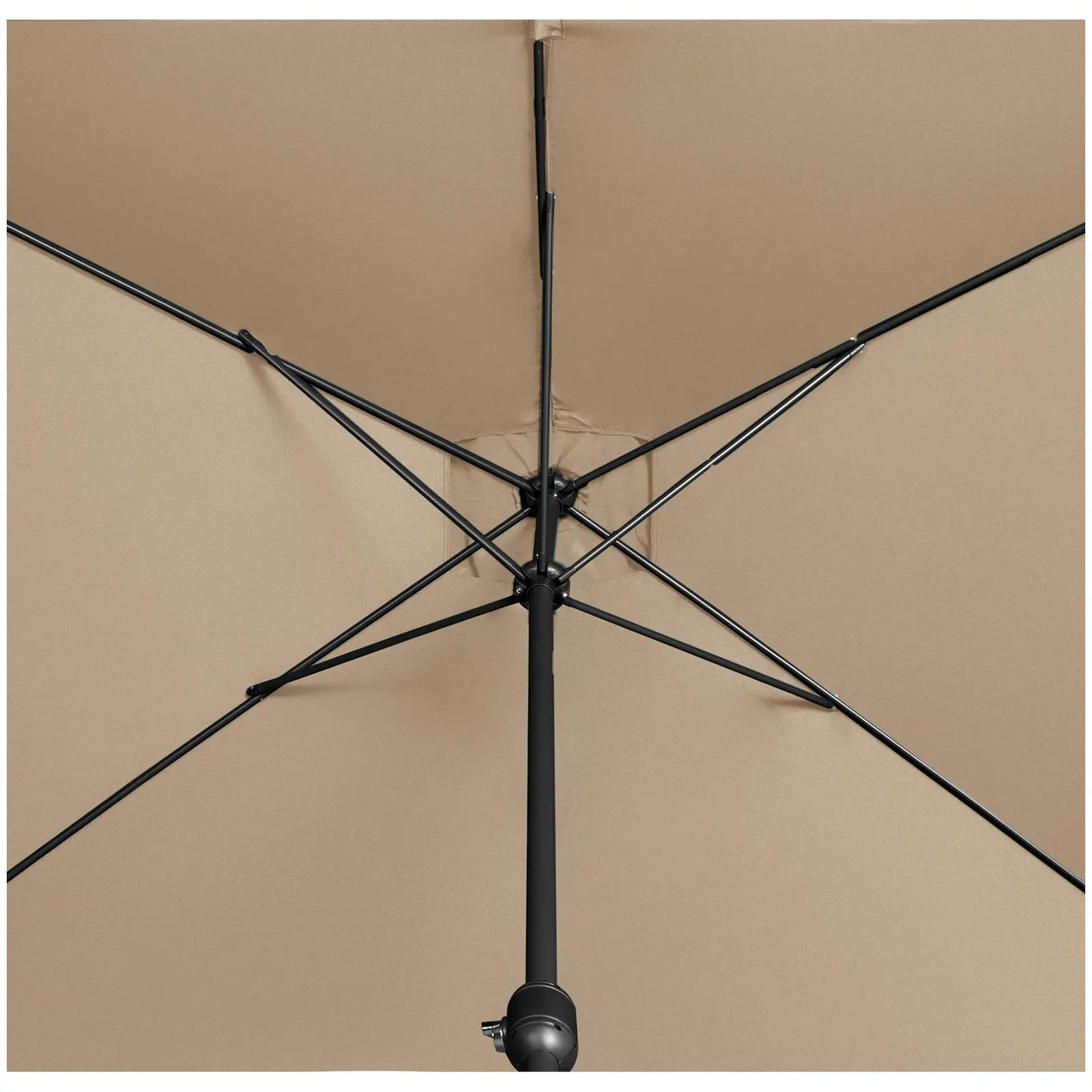 Outlet Parasol ogrodowy - szarobrązowy - prostokątny - 200 x 300 cm