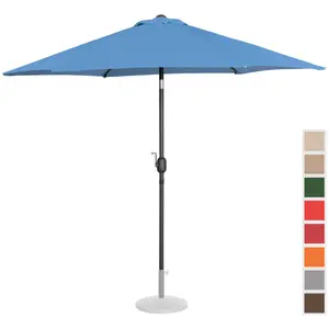 Parasoll - Blue - sekskantet - Ø 300 cm - vippbar