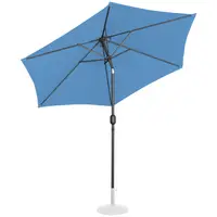 Parasol de terrasse – Bleu – Hexagonal – Ø 270 cm – Inclinable