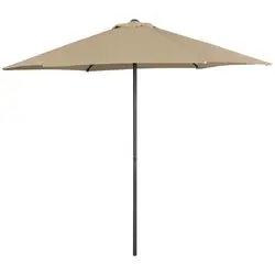 Parasol groot - taupe - zeshoekig - Ø 270 cm