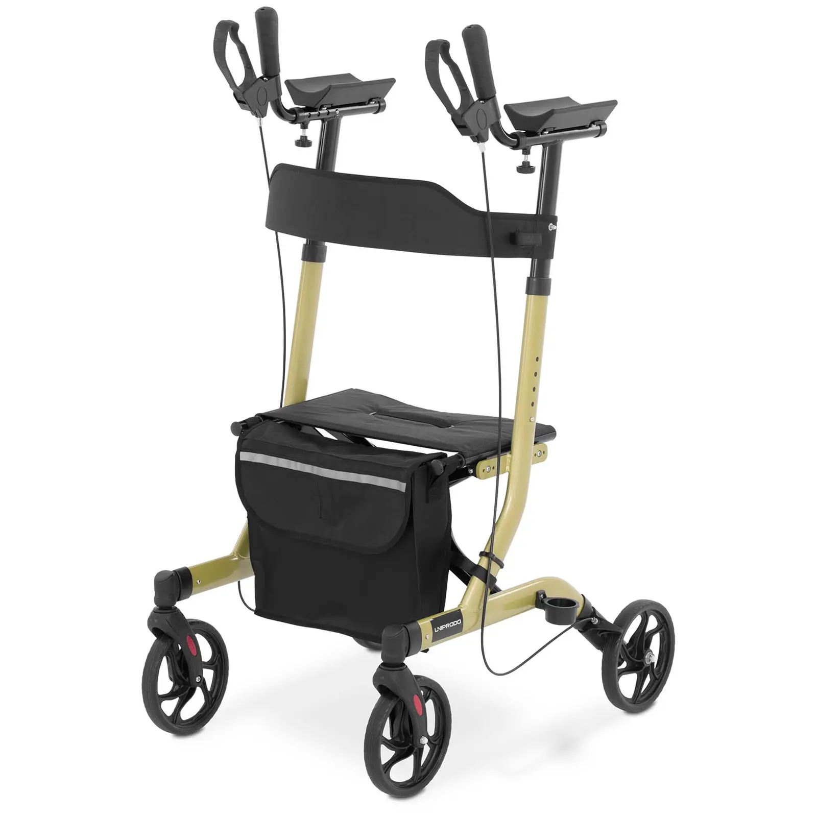 Uniprodo Rollator - Champagne - 136 kg - 1050 - 1150 mm