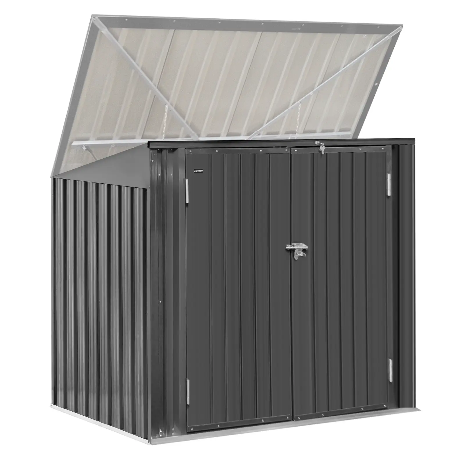 Cutie metalică pentru containere 2 containere (240 L) cu încuietoare - Coșuri de gunoi din oțel inoxidabil Uniprodo