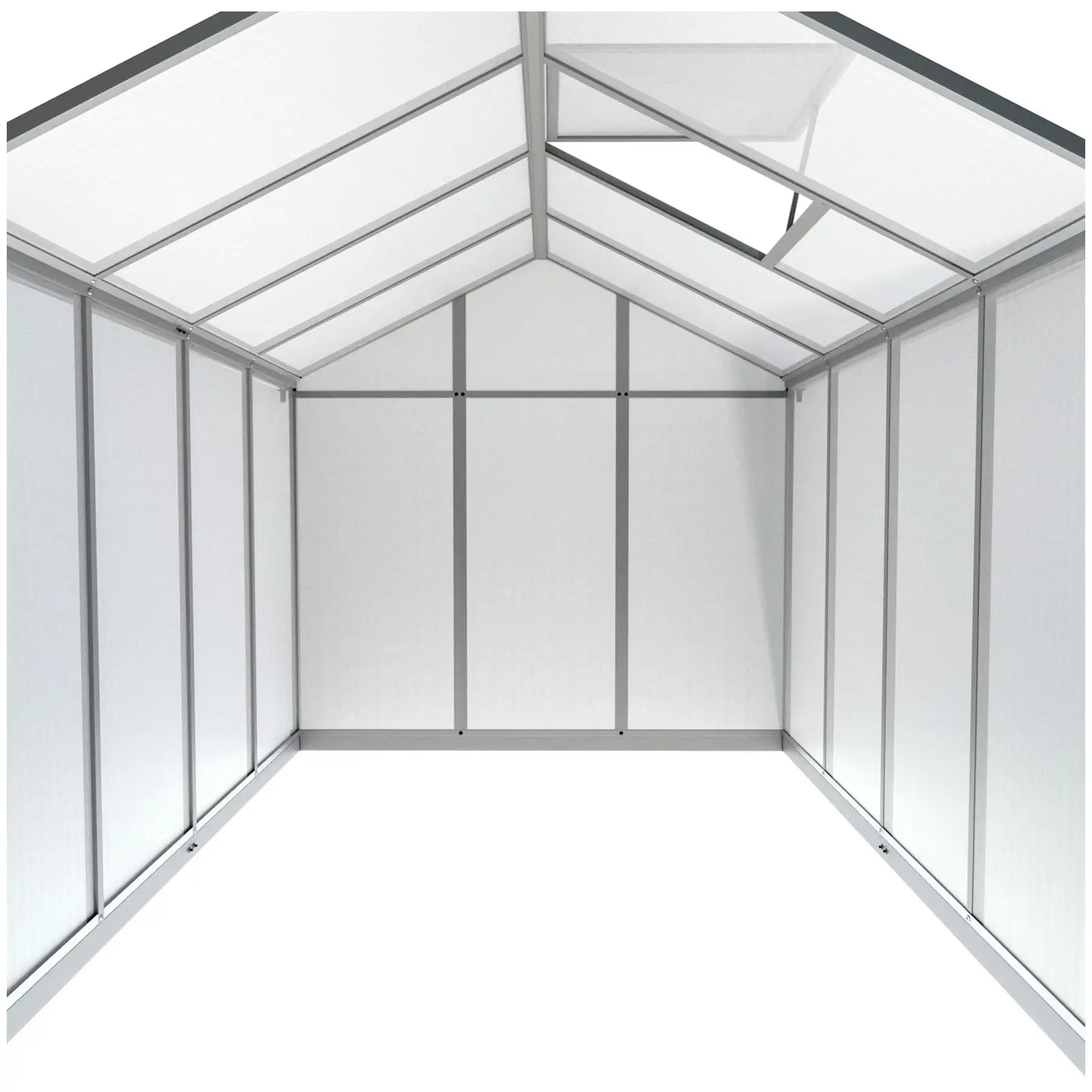 Szklarnia ogrodowa - 242 x 178 x 195 cm - poliwęglan + aluminium (Drzwi: Tak)