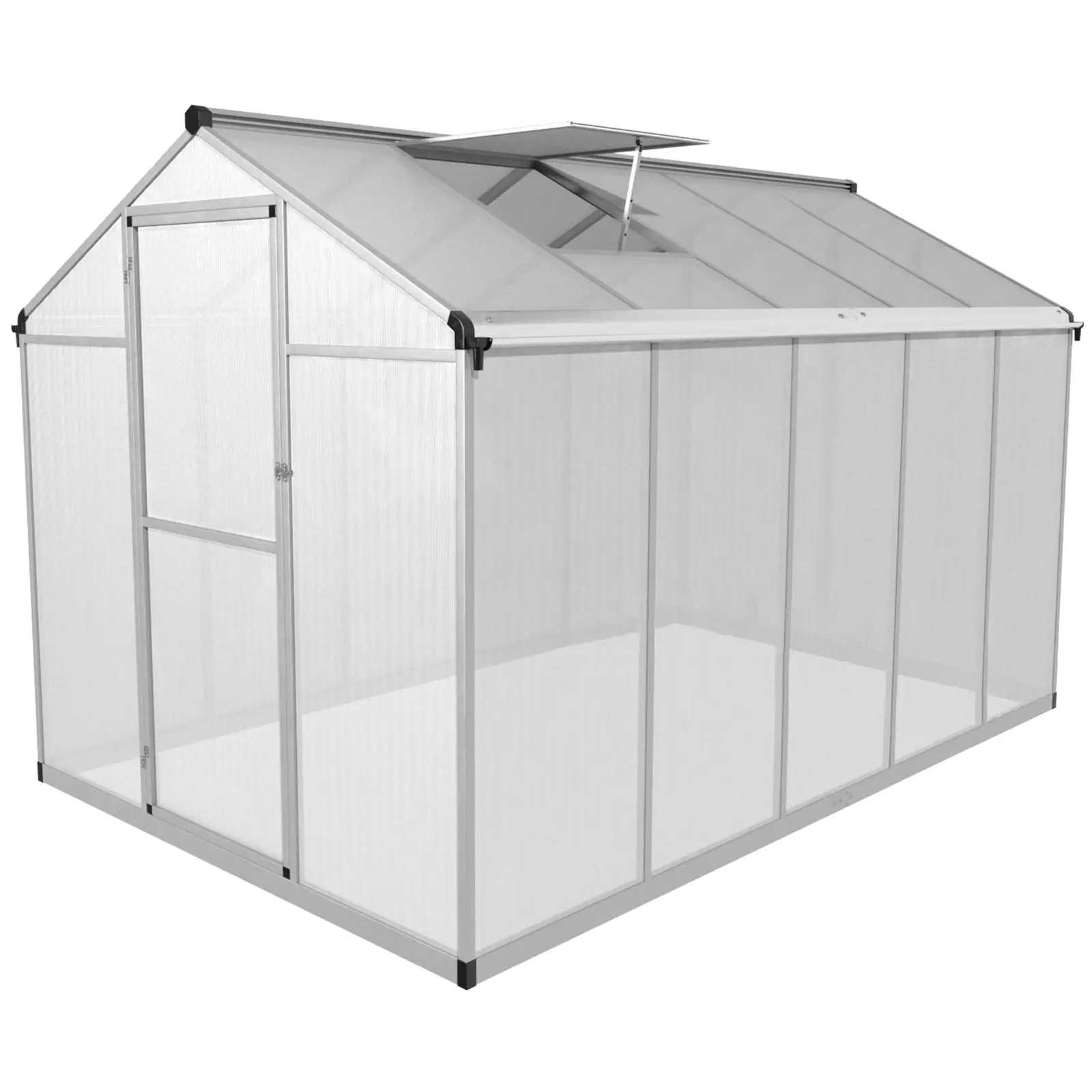 Szklarnia ogrodowa - 301 x 178 x 195 cm - poliwęglan + aluminium - Zdjęcie produktu