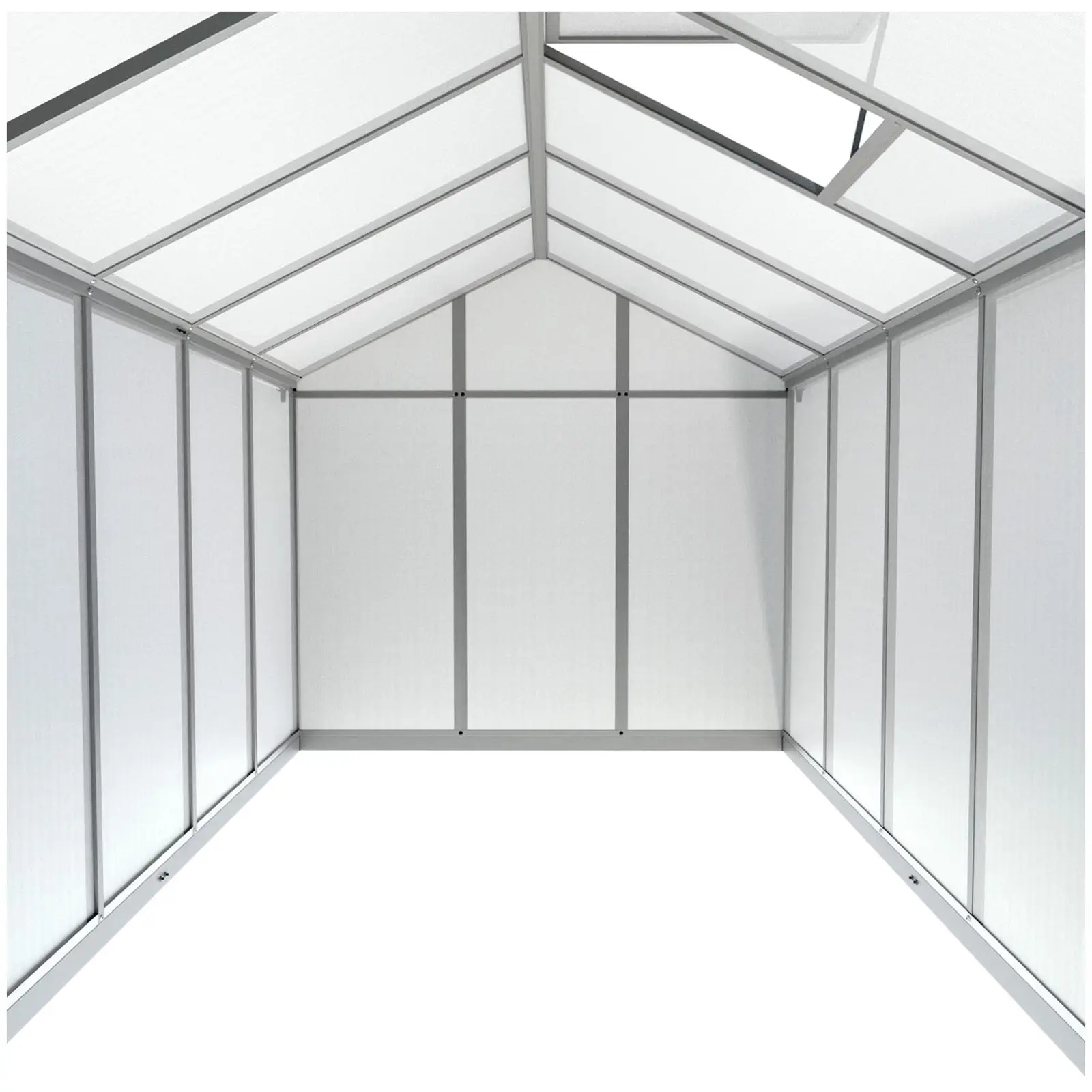 Szklarnia ogrodowa - 301 x 178 x 195 cm - poliwęglan + aluminium (Drzwi: Tak)
