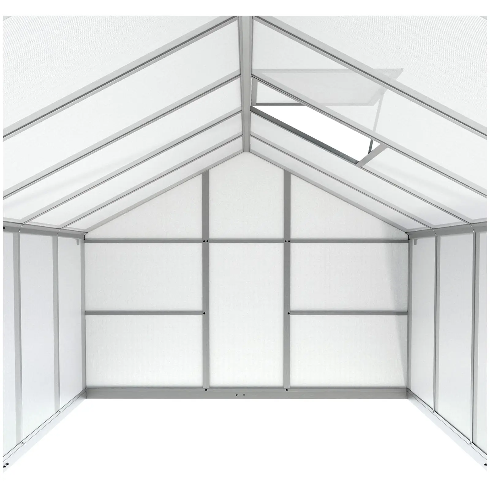Serre de jardin - 301 x 238 x 195 cm - polycarbonate + aluminium (Portes: Oui)