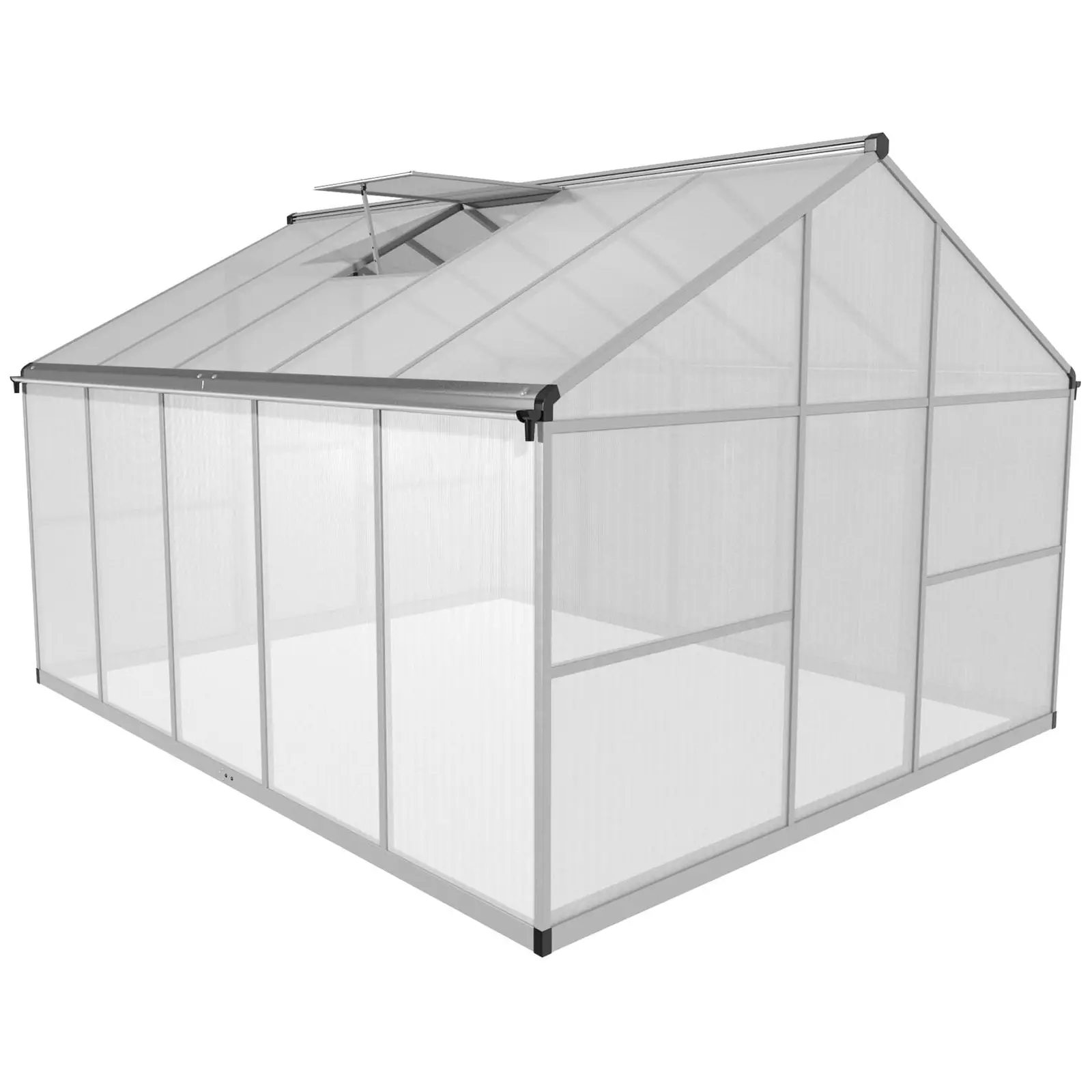 Serre de jardin - 301 x 238 x 195 cm - polycarbonate + aluminium (Dimensions (LxlxH): 301 x 238 x 195 cm)