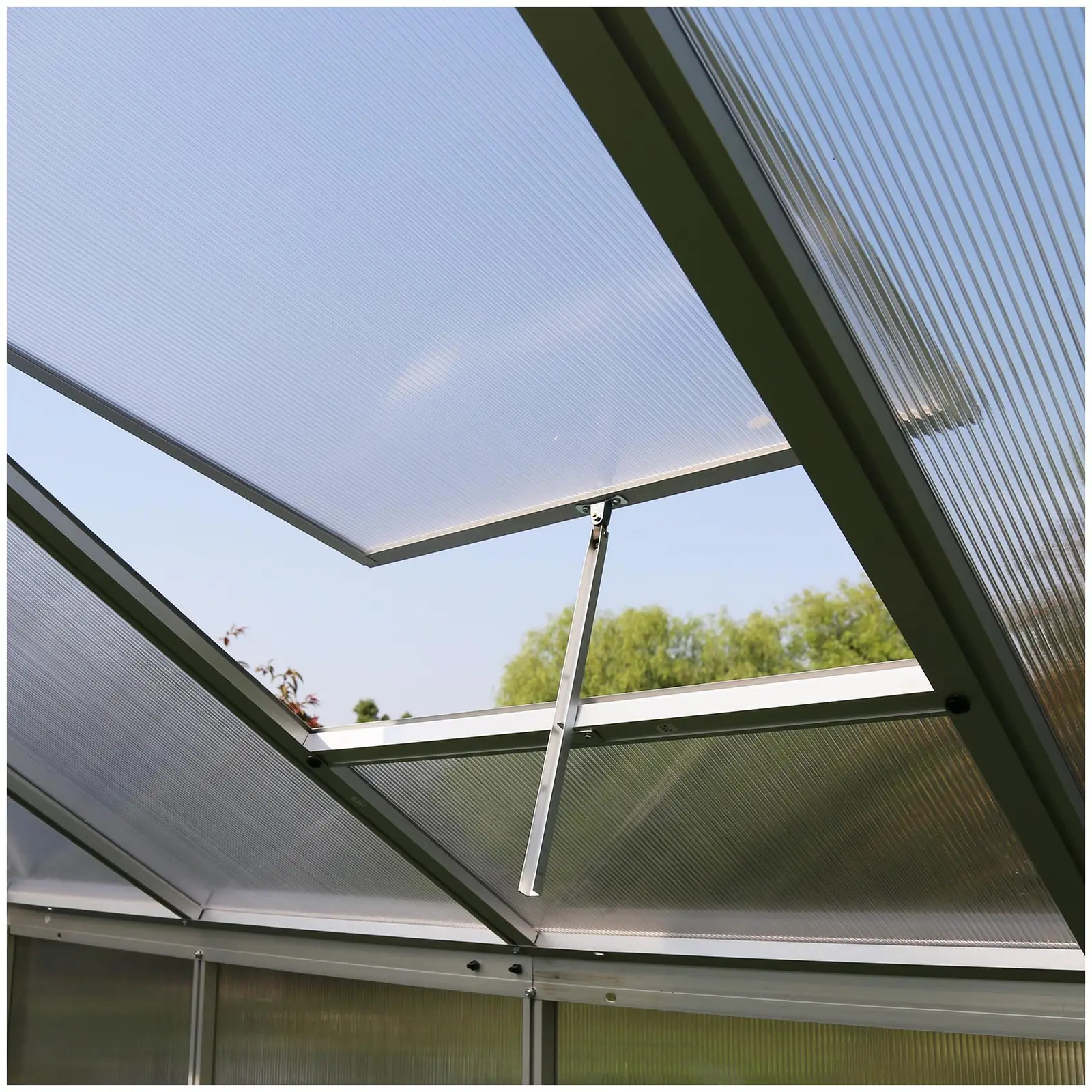 Serre de jardin - 301 x 238 x 195 cm - polycarbonate + aluminium (Poids: 38 kg)