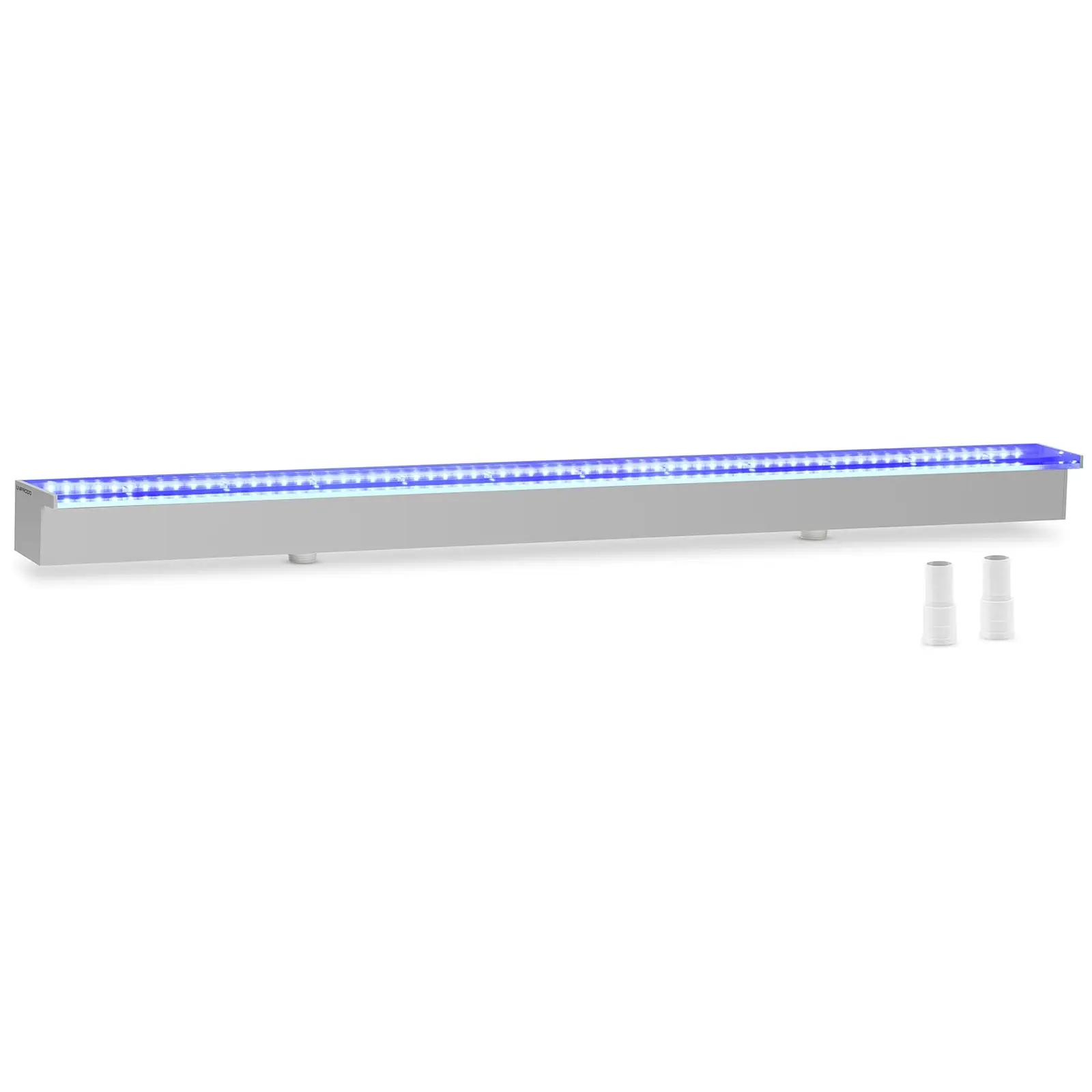 Prenapetostna prha - {{net_length}} cm - LED osvetlitev - modra/bela - {{Lip_lenght}} mm izhod vode