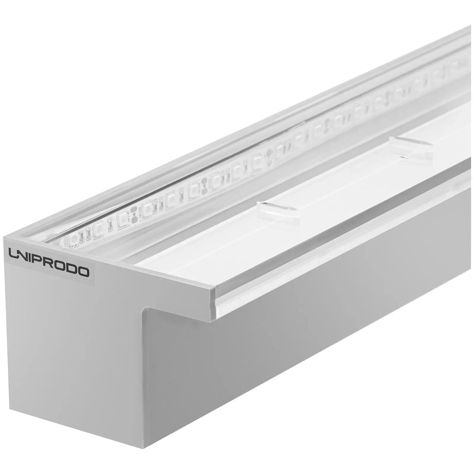 Vesiputoussuihku - 120 cm - LED-valaistus - sininen / valkoinen