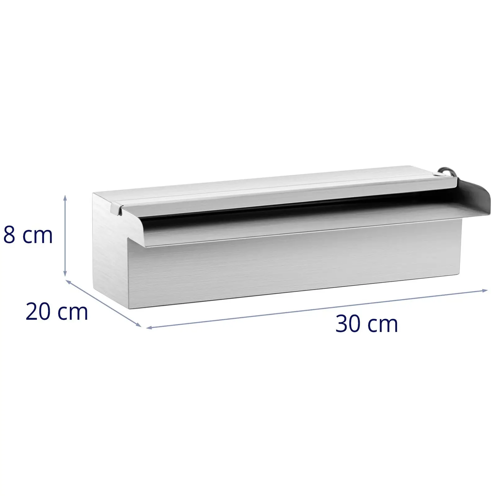 Chrlič vody - 30 cm - LED osvětlení - modrá/bílá - otevřený vývod vody