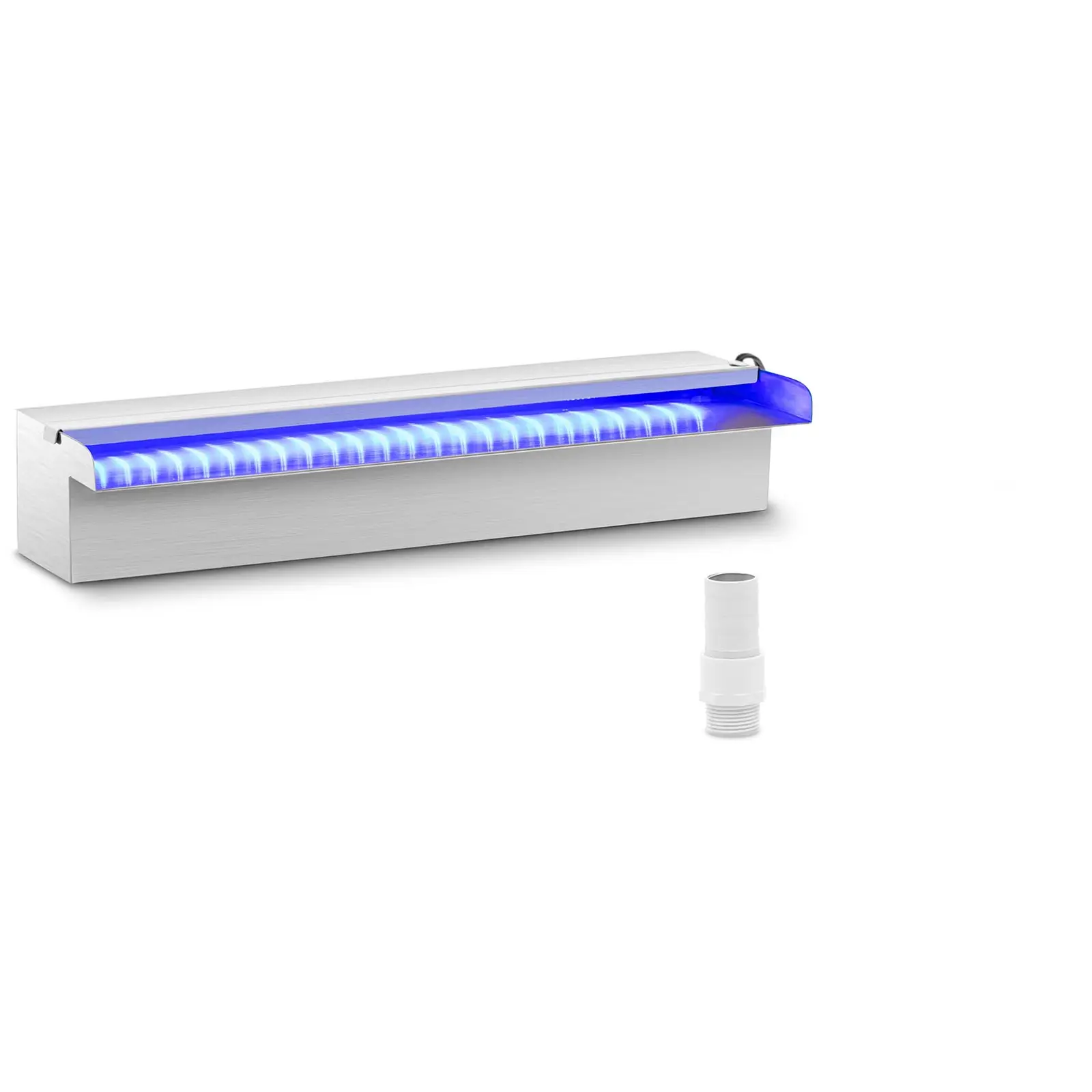 {{marketing_meta_keyword_1}} – 45 cm – LED osvetlenie – modrá/biela – otvorený výtok vody